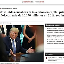 Estados Unidos encabeza la inversin en capital privado espaol, con ms de 10.170 millones en 2018, segn TTR